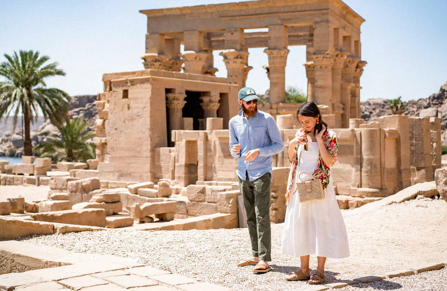 The Kom Ombo Temple is an ancient Egyptian temple located on the banks of the Nile River.