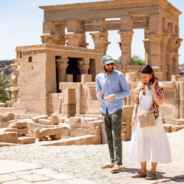 The Kom Ombo Temple is an ancient Egyptian temple located on the banks of the Nile River.