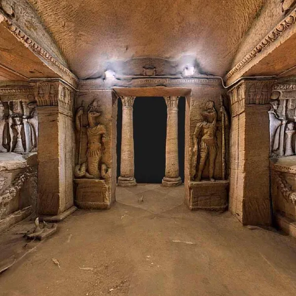 The catacombs of Kom El Shoqafa is a historical archaeological site located in Alexandria