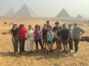 Sunset camel ride at the Pyramids of Giza