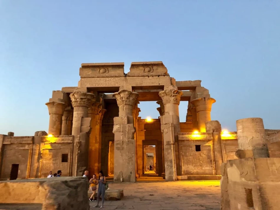Kom Ombo Temple lit up at night – a magical stop on your Egypt Christmas tour