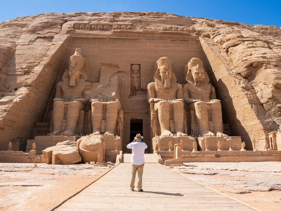 Family travel to Abu Simbel Egypt