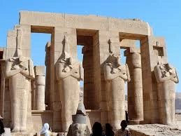 The Ramesseum is the memorial temple (or mortuary temple) of Pharaoh Ramesses II