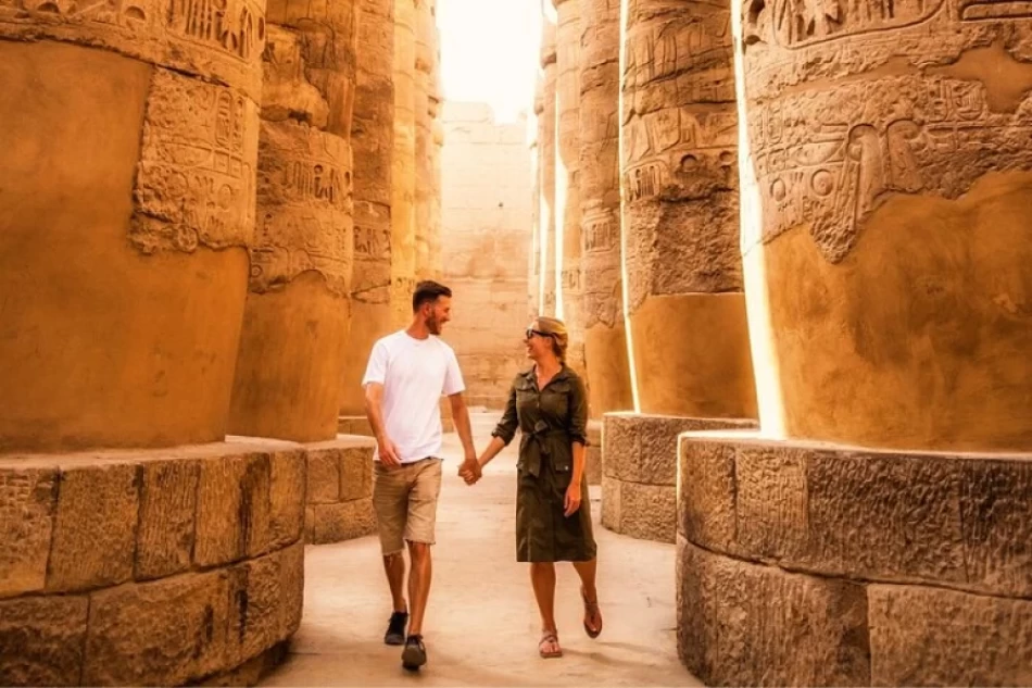 Exploring Luxor Temple during visit from Hurghada