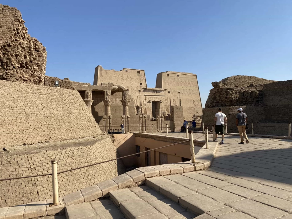 Explore the historic Edfu Temple during an Aswan day tour