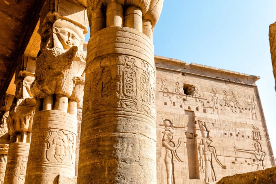 Philae Temple is located about eight kilometres south of Aswan, in southern Egypt