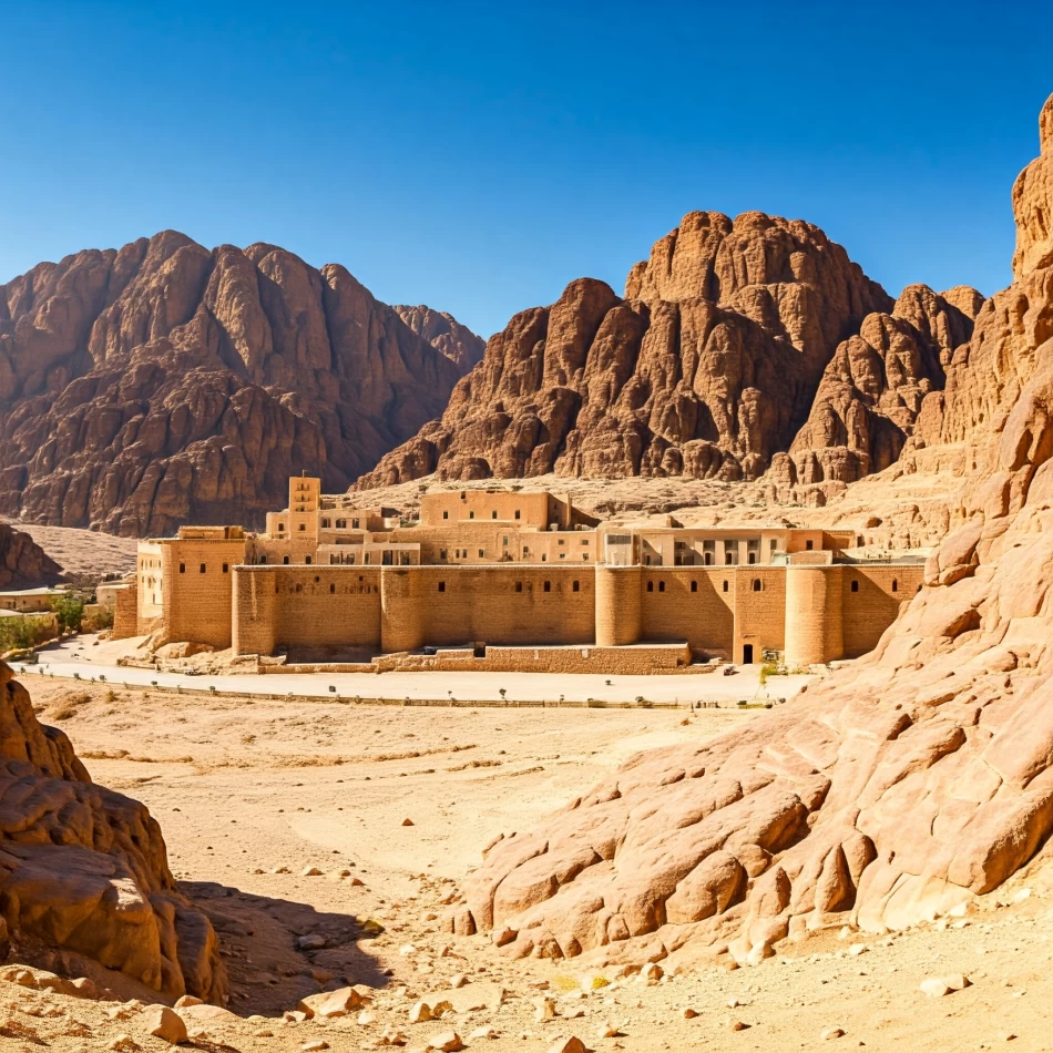 Desert landscapes on trips from Dahab to St. Catherine