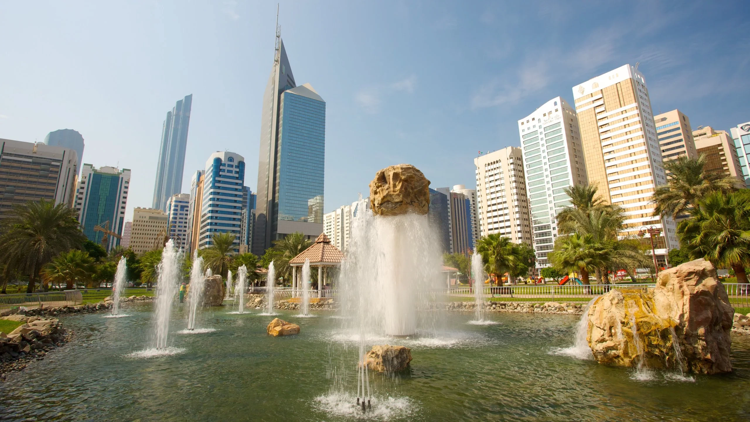 Capital Park in Abu Dhabi is a sprawling green oasis offering a serene escape from city life.