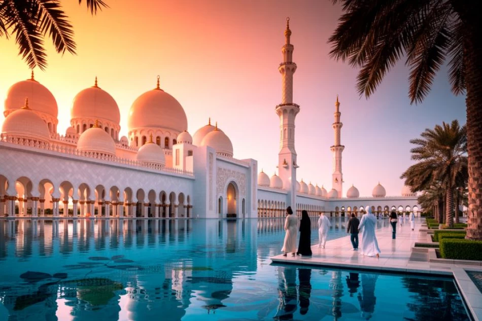 Sheikh Zayed Grand Mosque, the largest mosque in the UAE and the third largest in the world