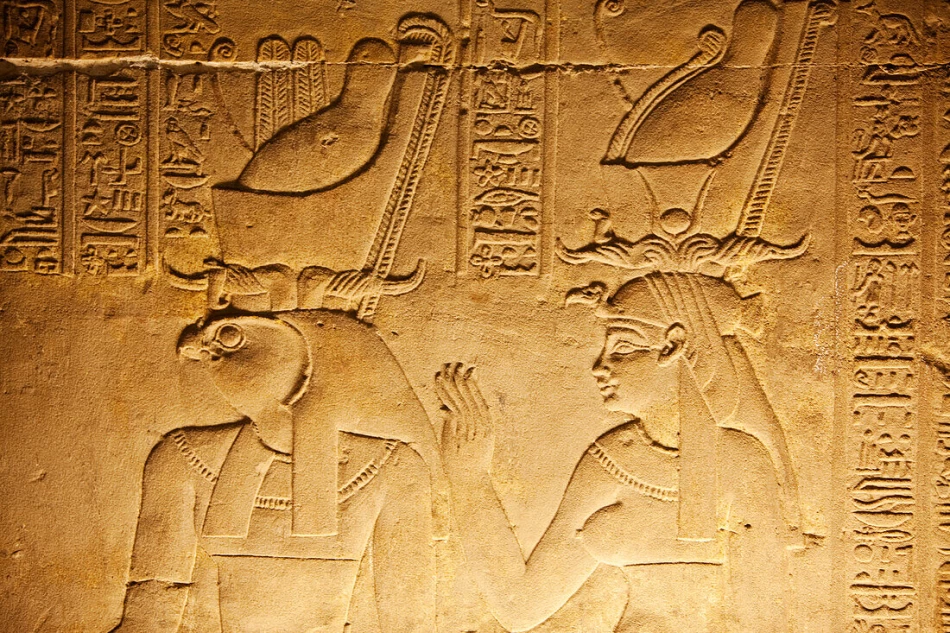 dfu Temple hieroglyphics – Detailed ancient Egyptian reliefs