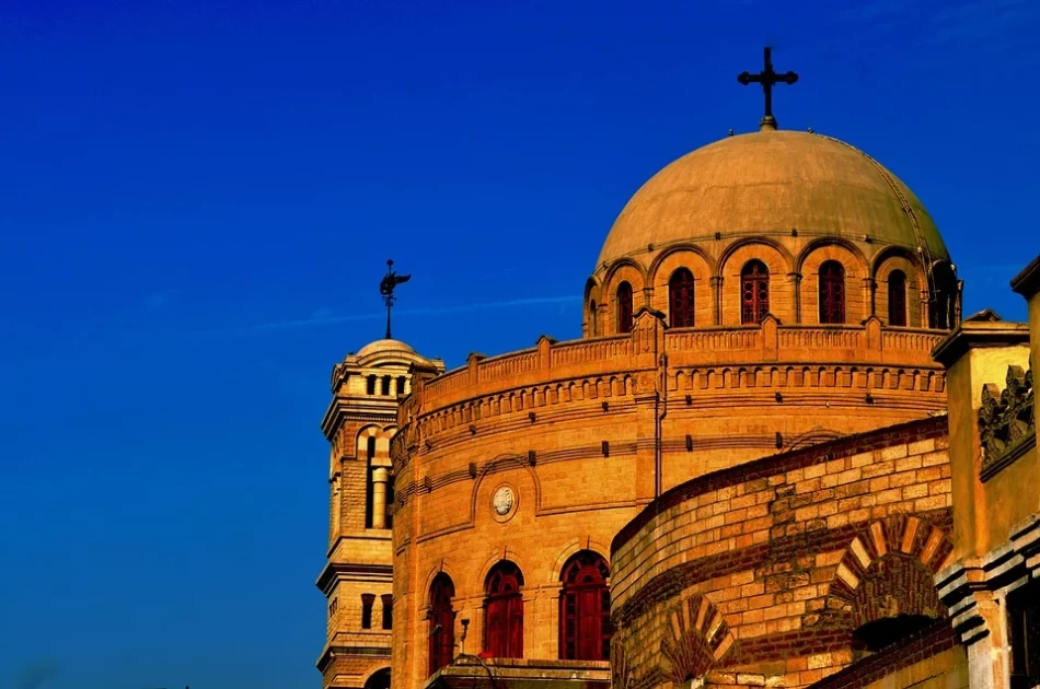 Ancient Coptic Christian art displayed in Coptic Cairo museum