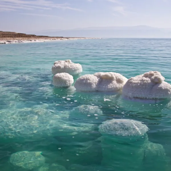 Dead Sea Jordan – Natural Salt Crystals Along the Shore