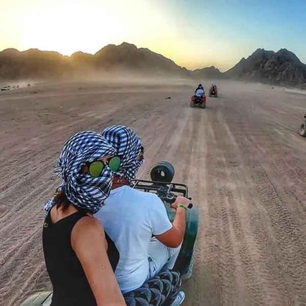 Experience the Quad Biking Desert Safari riding adventure in Sharm El Sheikh