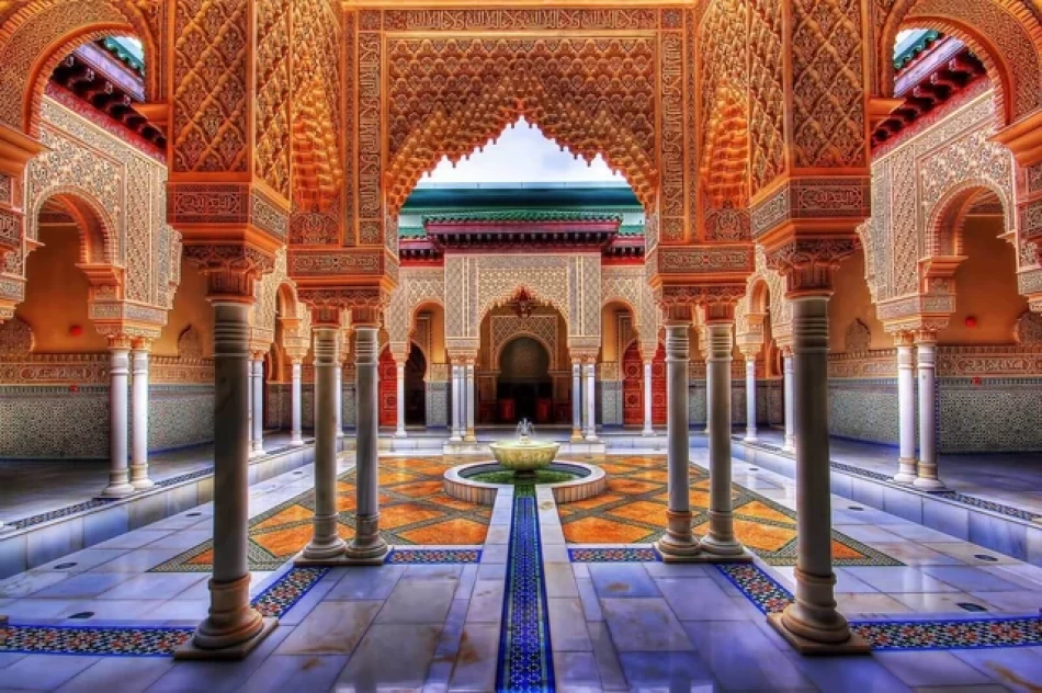 Traditional Moroccan architecture in Marrakesh, featuring designs and cultural elements.