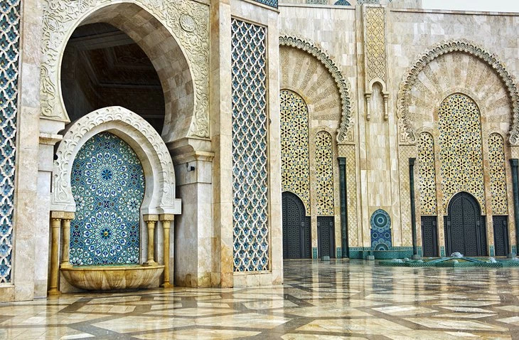Moroccan architecture showcasing ornate arches, mosaic patterns, and traditional design