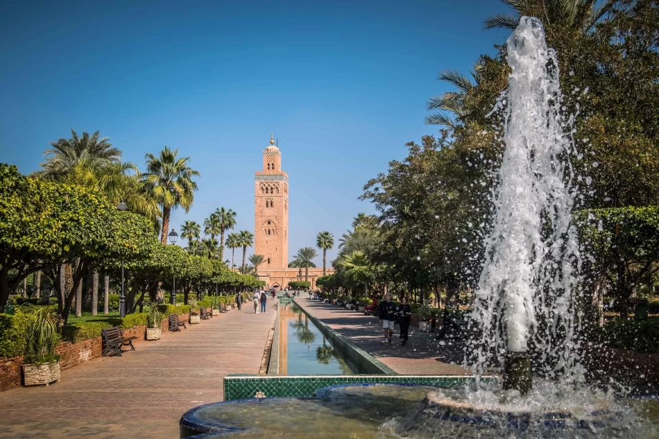 View of Hassan Tower in Rabat, Morocco, a 12th-century minaret and historic landmark