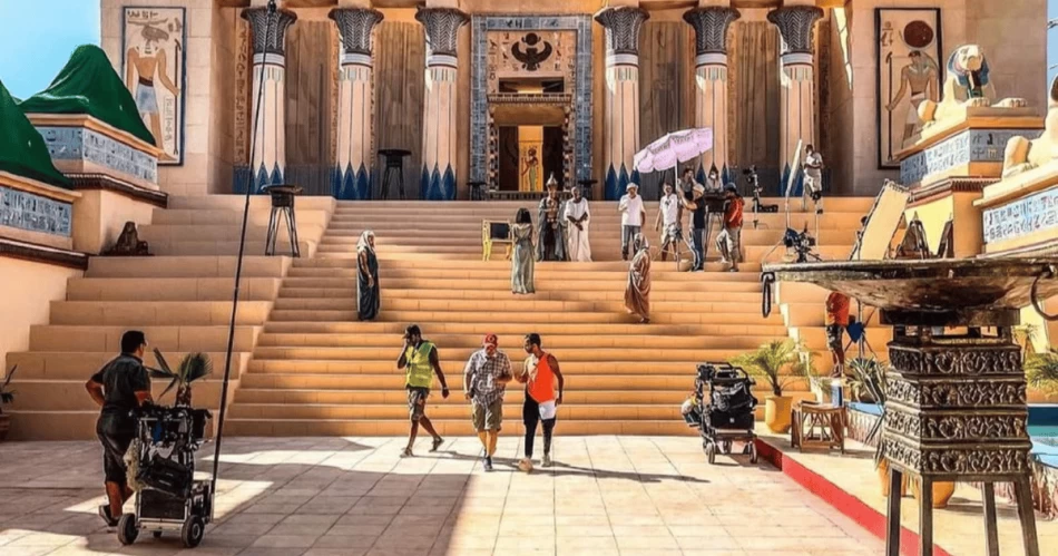 Movie sets in Atlas Studios, Morocco, one of the world’s largest film studios