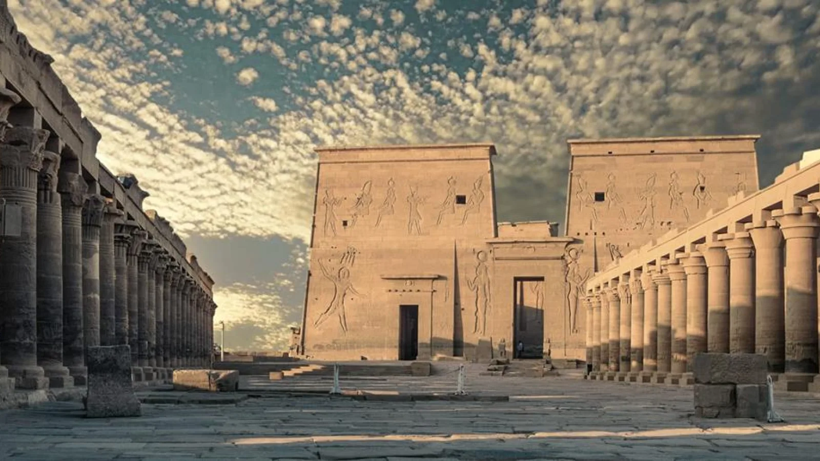 A large Ancient Egyptian temple complex located on the east bank