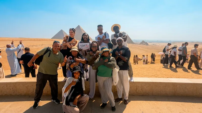 Egypt Day Trips Guests at the Pyramids of Giza