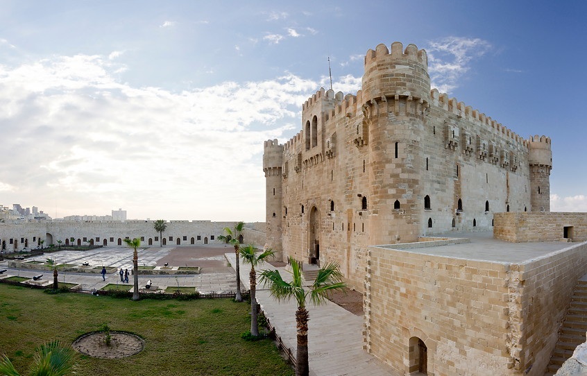 The Citadel of Qaytbay is a historic fortress located in Alexandria, Egypt, built in 1477 by Sultan Qaytbay of the Mamluk Sultanate.